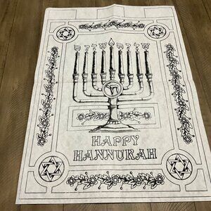 Tri Chem  Chart  Picture To Paint 7912  Hewbrew Panel Happy Hannukah Mennorah